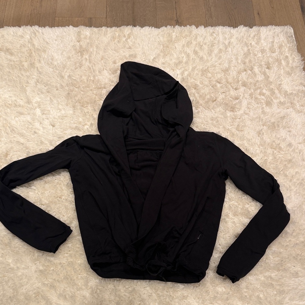 Lululemon Black Hooded Wrap Jacket